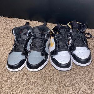 Two pairs of toddler retro jordan 1s